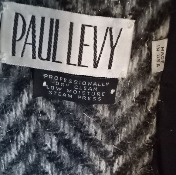 RARE VTG Paul Levy Herringbone Wool,Silk & Mohair Long Line Tent Coat - Size: 10 - Picture 9 of 10